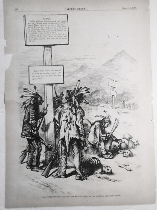 Bill passed providing 2 new military posts by the generous Democratic house 1876