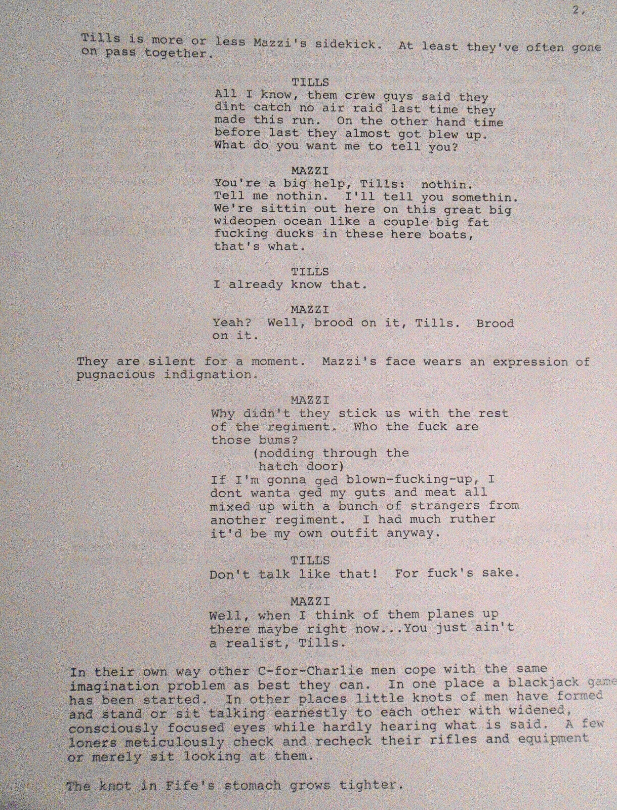 Terrence Malick - the Thin Red Line Screenplay - First Draft 1989. Very Rare