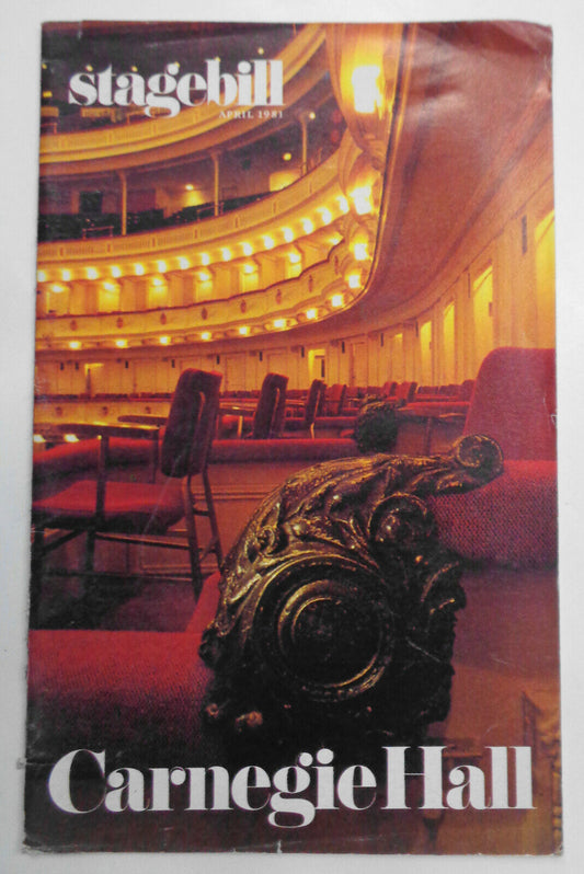 CHICAGO SYMPHONY ORCH - Stagebill 1981 Carnegie Hall - Von Stade, Jose Van Dam
