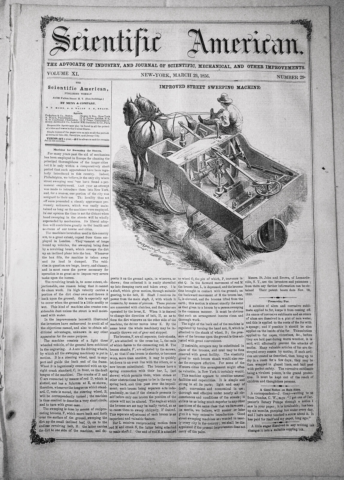 Scientific American, March 29, 1856. Stereoscopic books; Daguerreotype Pictures