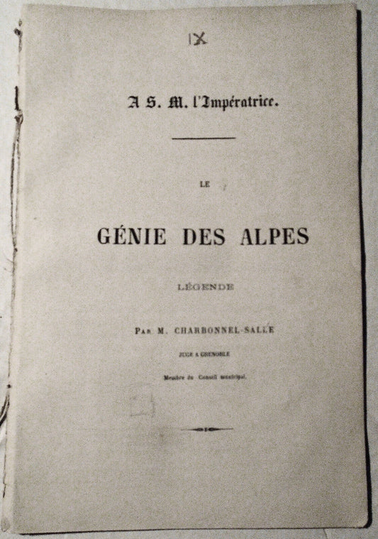 Le Genie des Alpes & 1815 Ode aux Grenoblois, par M. Charbonnel-Salle. 1860