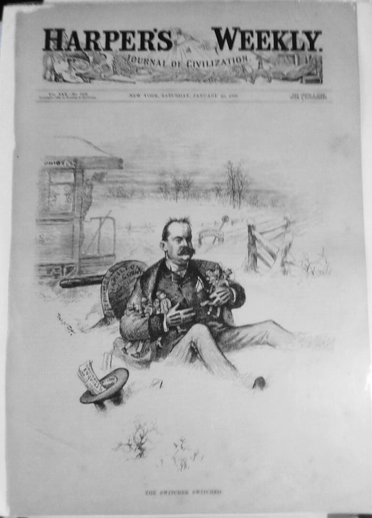 The Switcher Switched, by Thomas Nast. January 23, 1886  Harper's Weekly