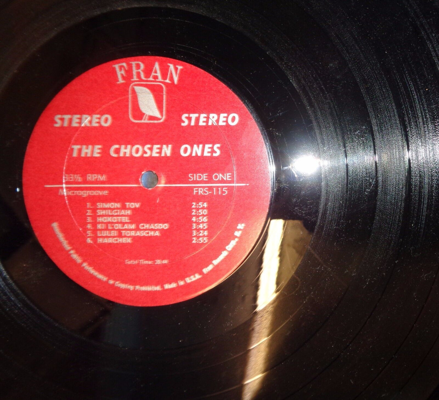 The Chosen Ones - vinyl lp. 1968 - SIMON TOV - SHILGIAH - HAKOTEL - KI L'OLAM...