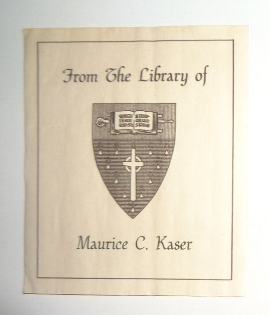 Maurice C. Kaser, Ex Libris Bookplate