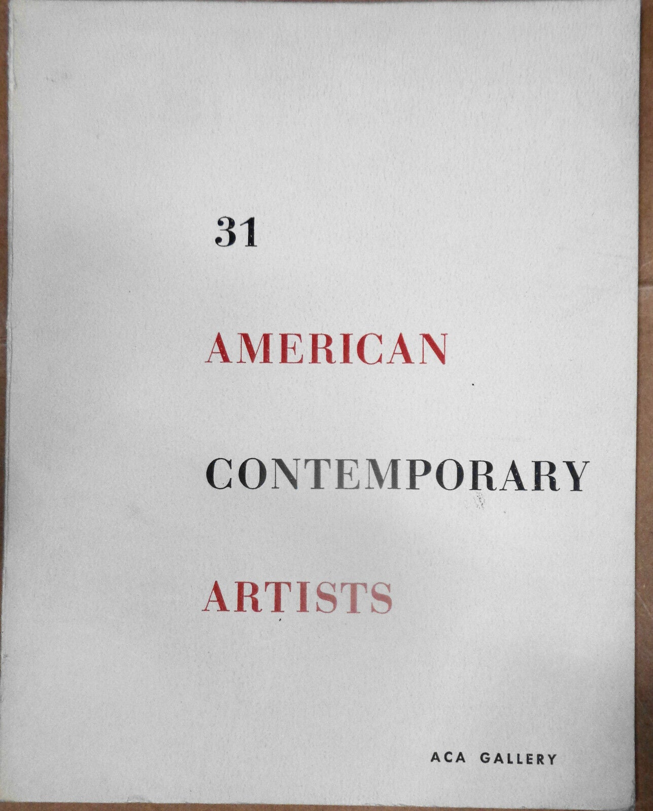 31 American Contemporary Artists - ACA Gallery, 1959