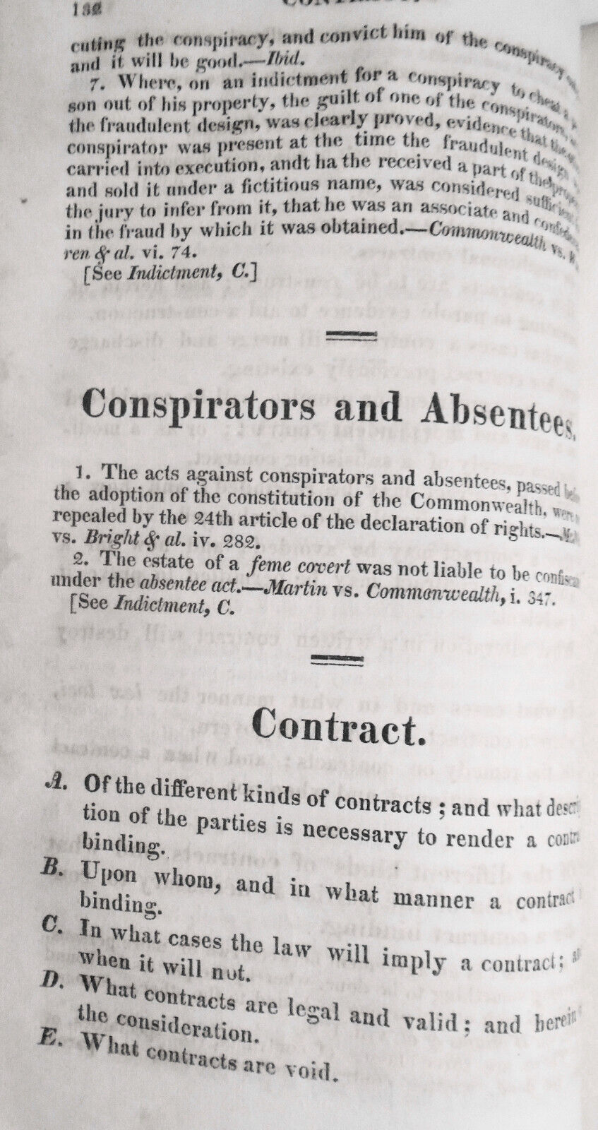 1818 Bigelow Digest of  cases in Supreme Judicial Court Massachusetts 1804 -1815