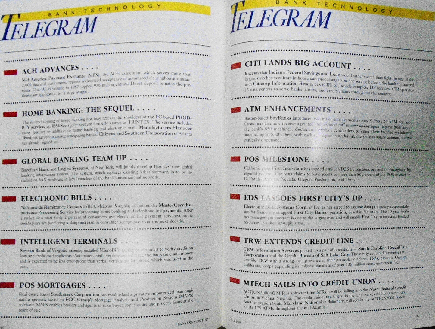 Bankers Monthly magazine, July 1988  --  What Top Bankers Make ...