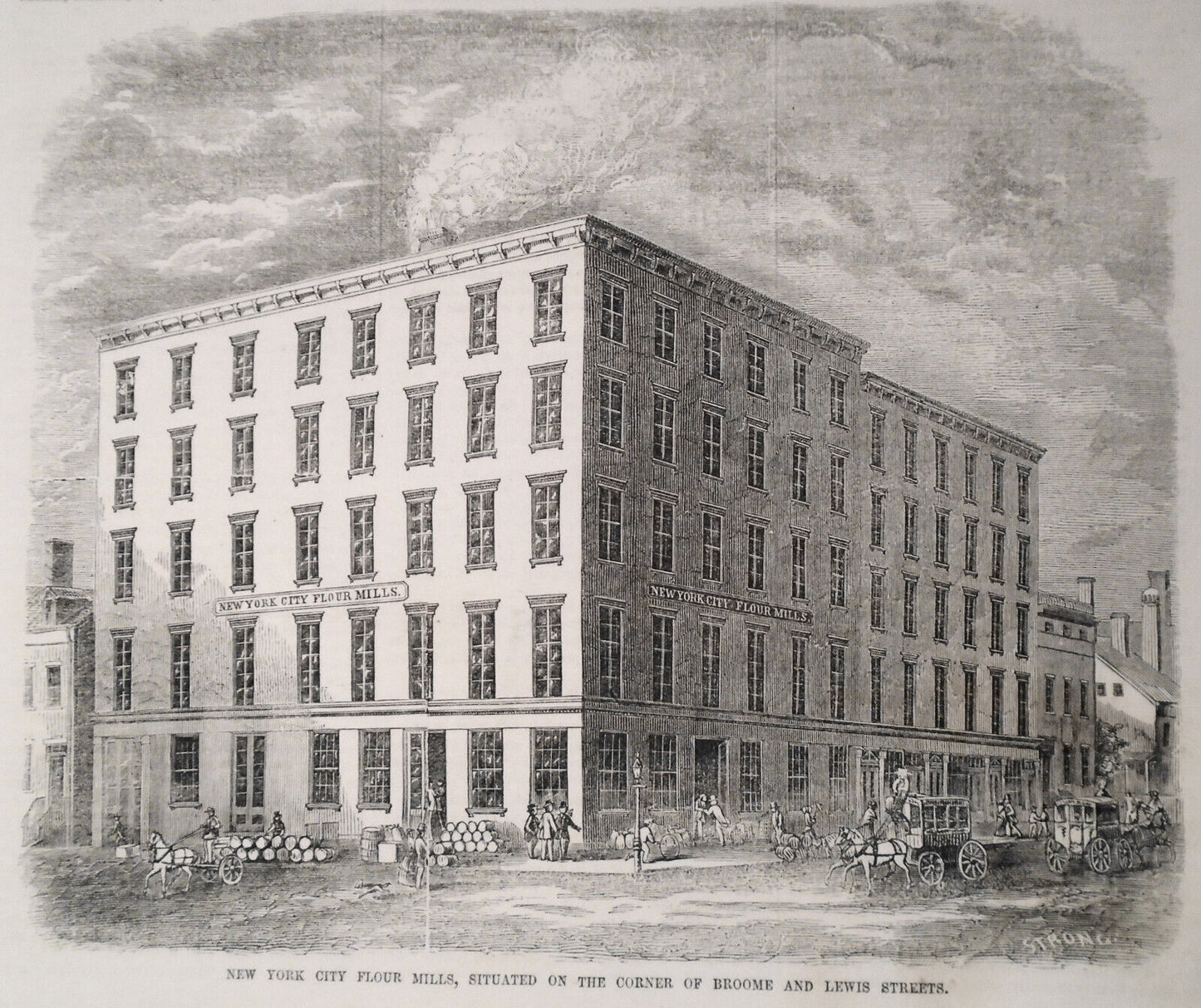 New York City Flour Mills - Gleason's Pictorial 1850s