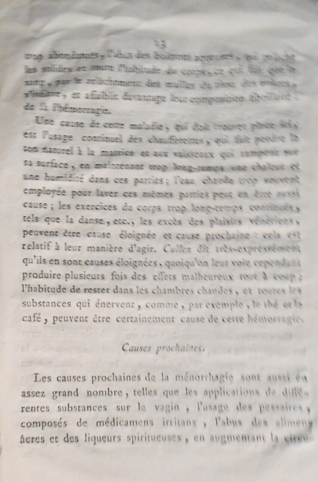 1805 Dissertation sur la Ménorrhagie, ou flux immodéré des règles