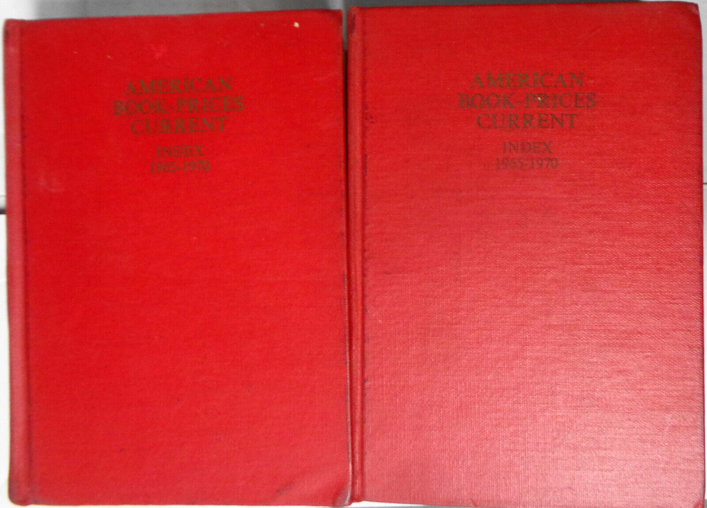 American Book-Prices Current Index 1965-1970 for Volumes 72 - 76