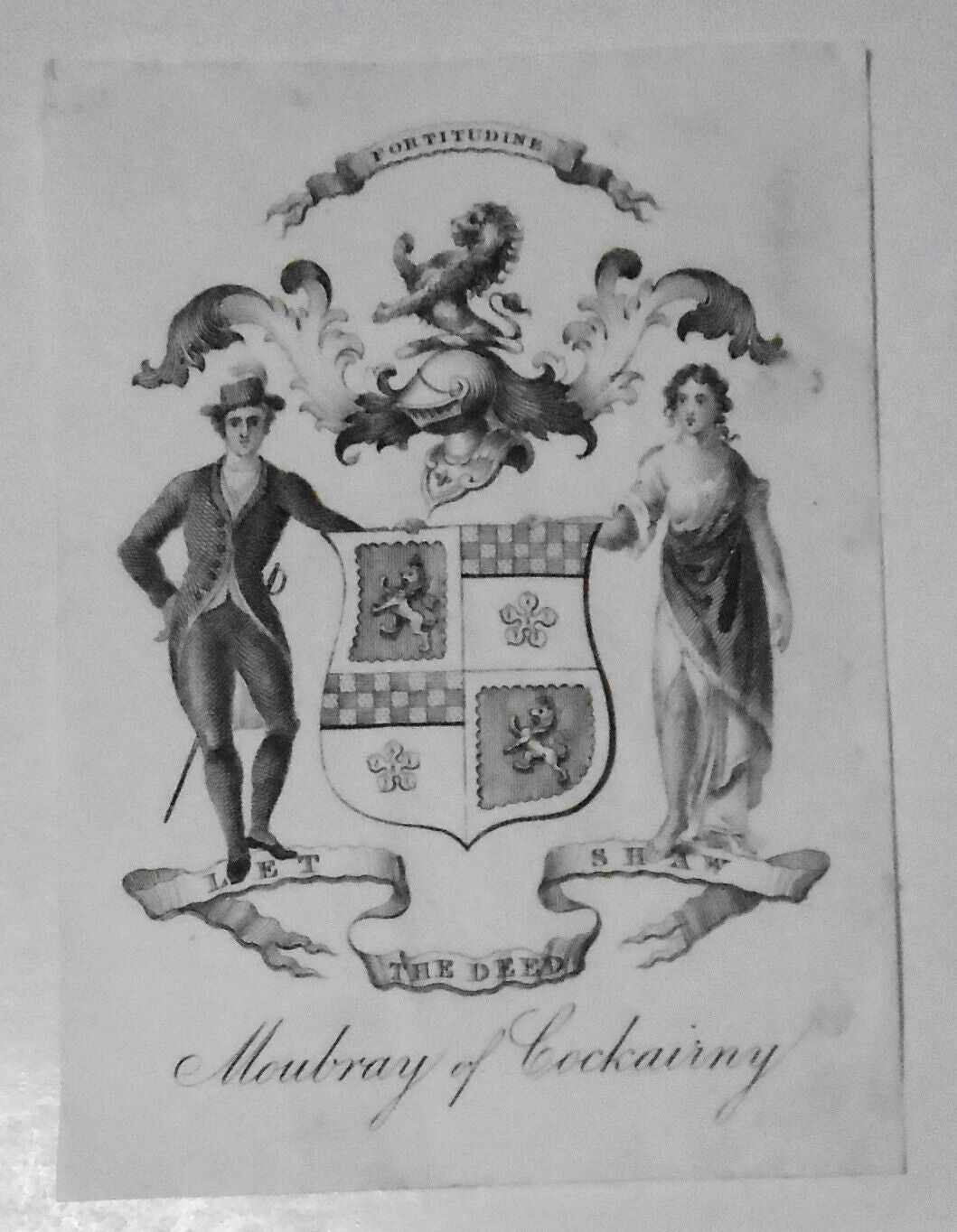 Moubray of Cockairny -- Ex Libris Bookplate