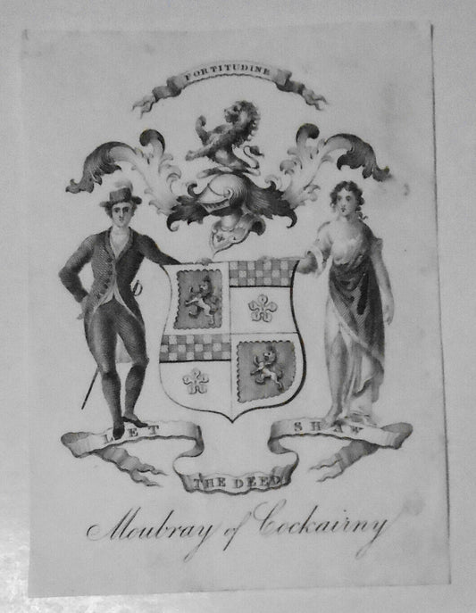 Moubray of Cockairny -- Ex Libris Bookplate