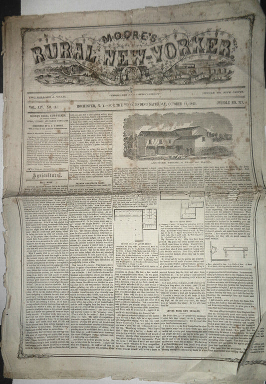 MOORE'S RURAL NEW - YORKER - SATURDAY, OCTOBER 10, 1863 - Civil War