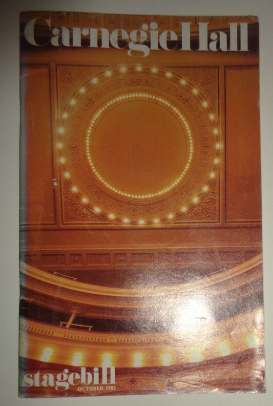 CONCERTGEBOUW ORCHESTRA OF AMSTERDAM - CARNEGIE HALL STAGEBILL - OCT 8, 1982
