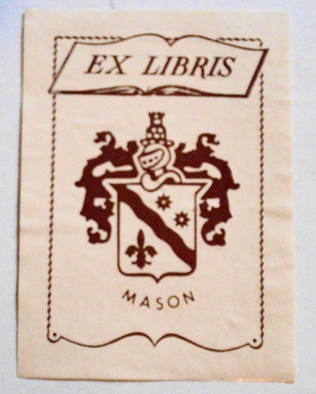 Mason - Ex Libris Bookplate