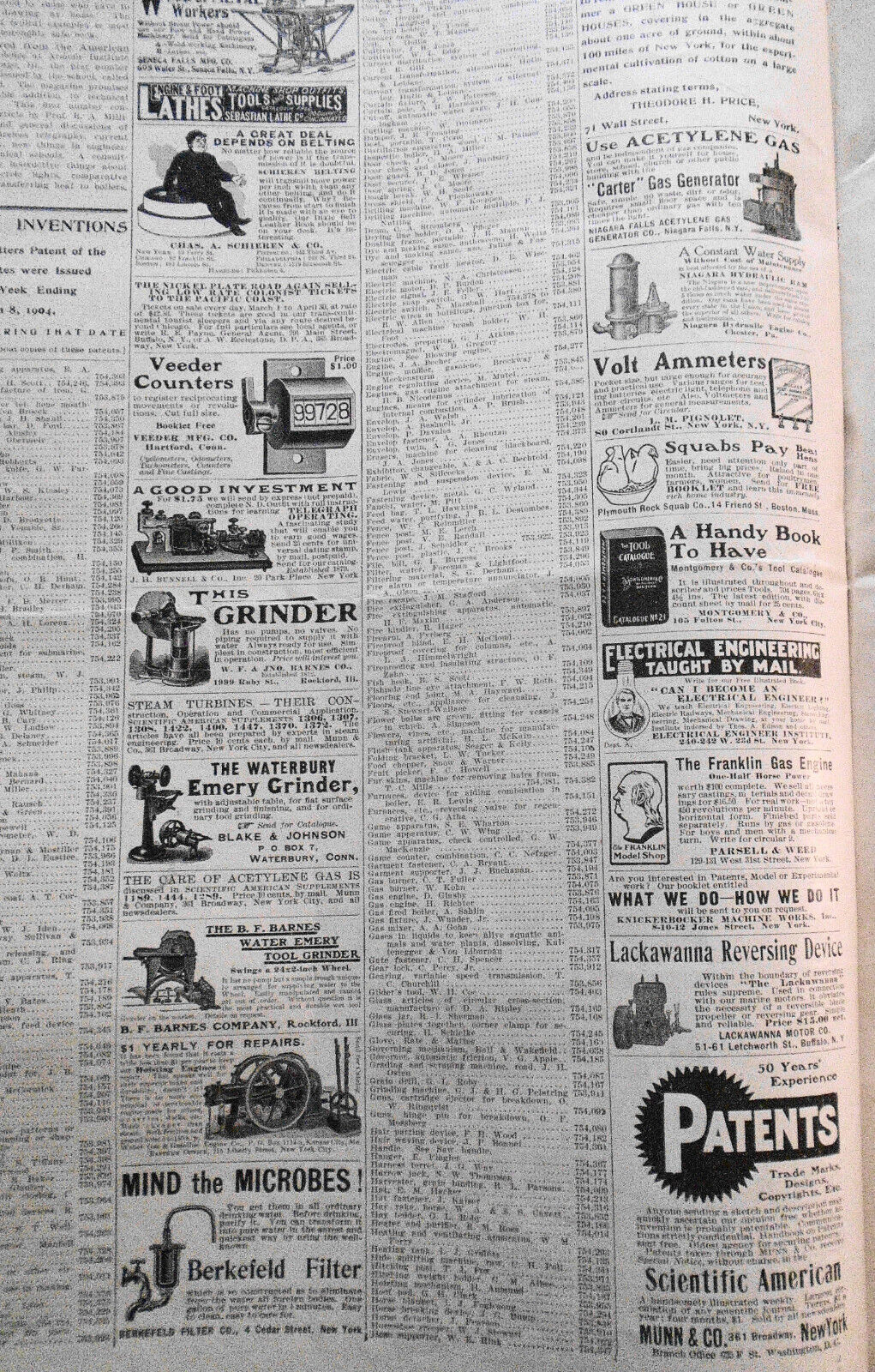 Scientific American March 19, 1904 -Eiffel wind experiments; Electricity at home