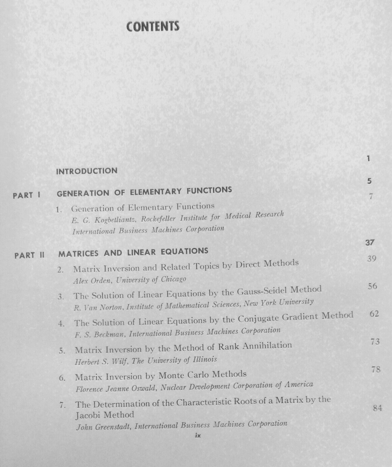 Mathematical Methods for Digital Computers - Ralston & Wilf;  1960 Hardcover 1st