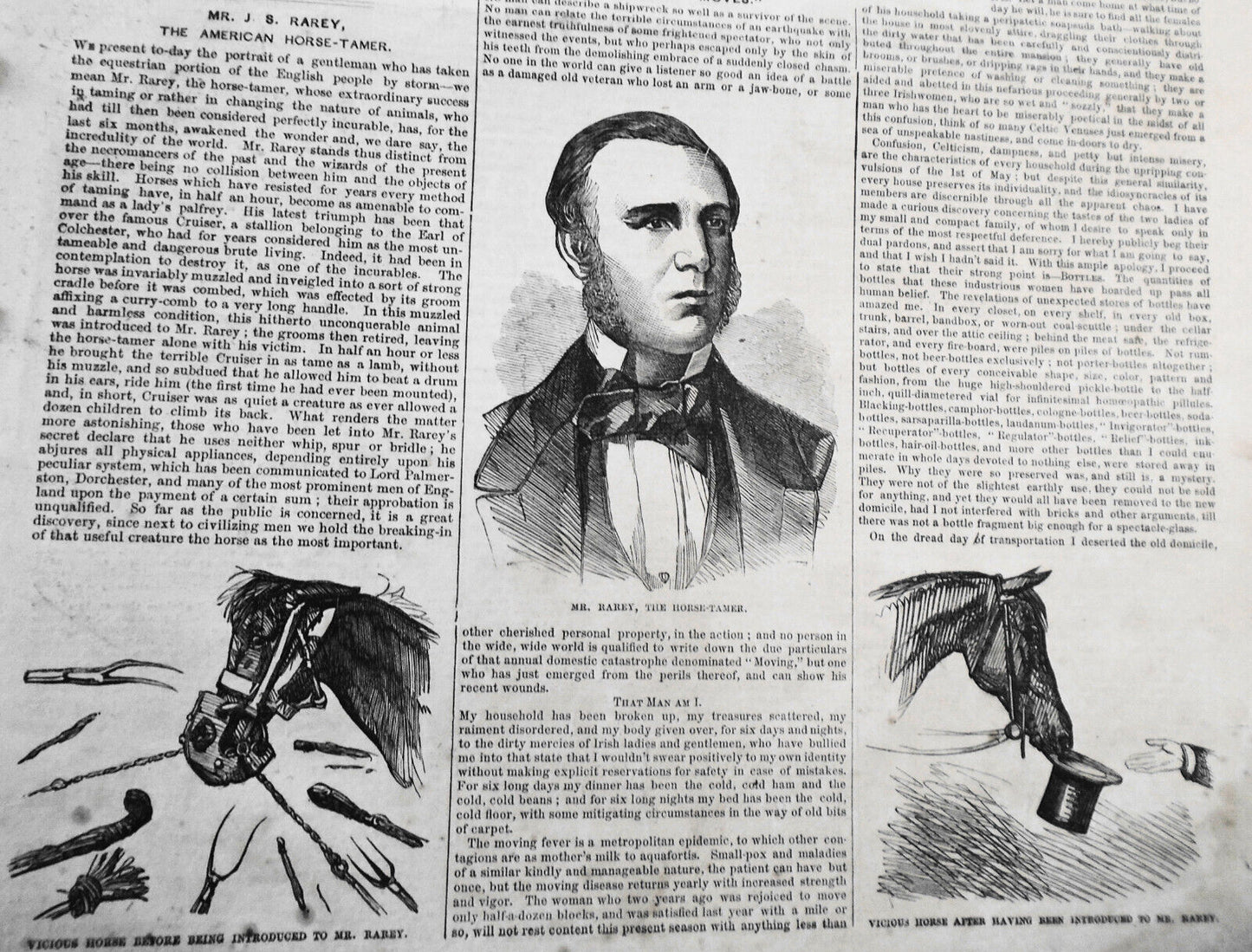 The American Horse-Tamer, Mr. J. S. Rarey - Frank Leslie's, May 15, 1858