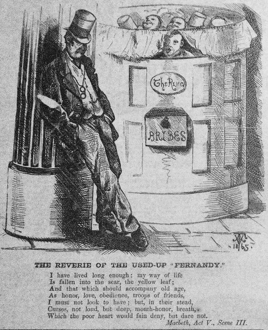 The reverie of the used-up  "fernandy" -- Harper's Weekly December 16, 1865