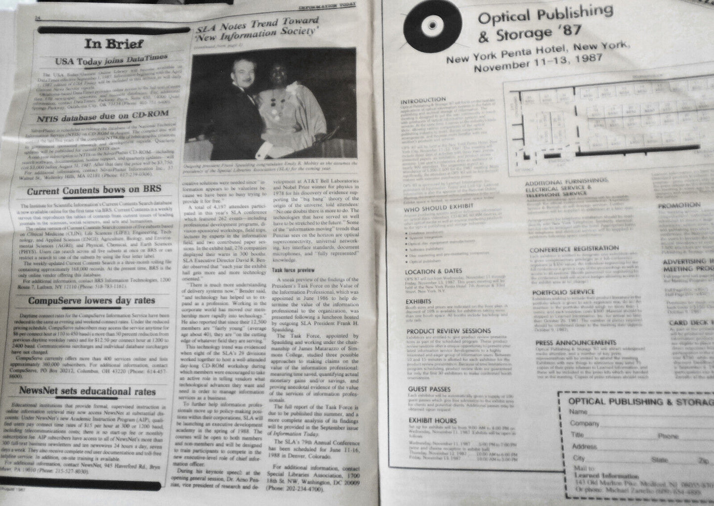 Information Today, July/Aug 1987 - for users of Electronic Information services