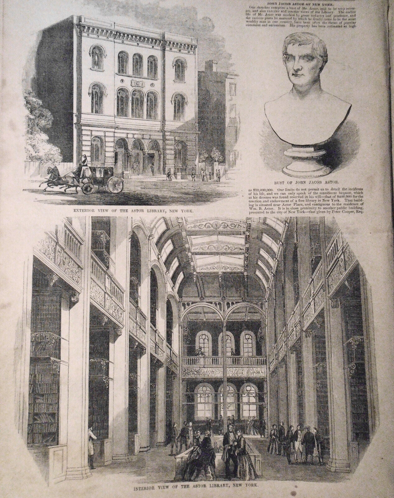 Gleason's Pictorial February 25, 1854 - George Washington; Portrait of Lafayette