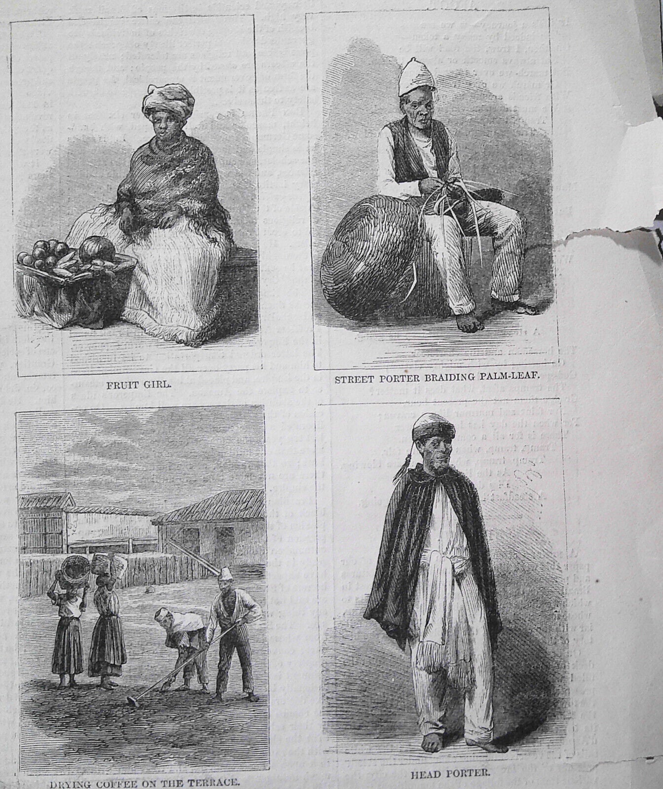 Rio de Janeiro, Brazil -  Harper's Weekly, 1865 - original double-page print