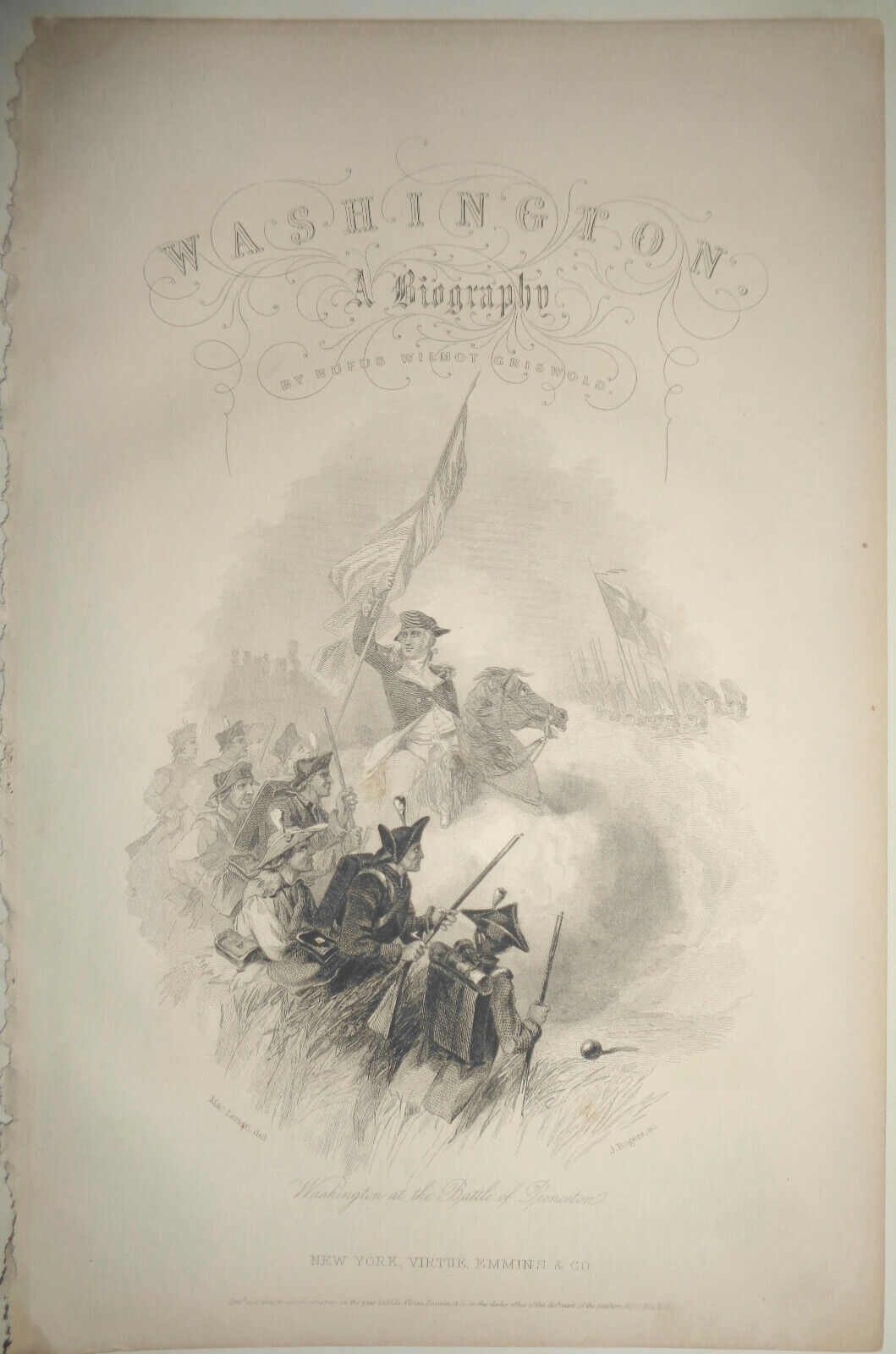 1860 Washington at the Battle of Princeton  --  Mac Lenan ; J. Rogers.