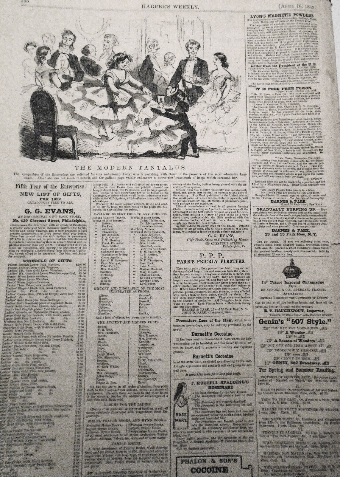 Harper's Weekly, April 16, 1859 - Eruption Of Mauna Loa Volcano; Emilio Dandolo