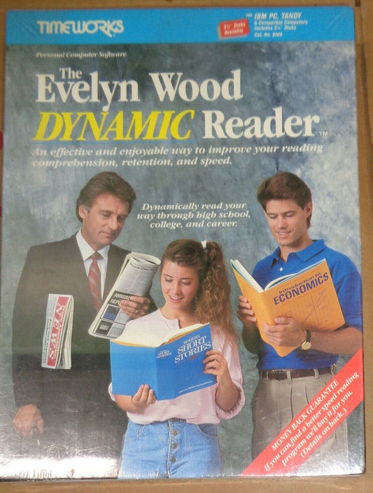 The Evelyn Wood Dynamic Reader for IBM PC, Tandy & compatibles 1987. MINT SEALED