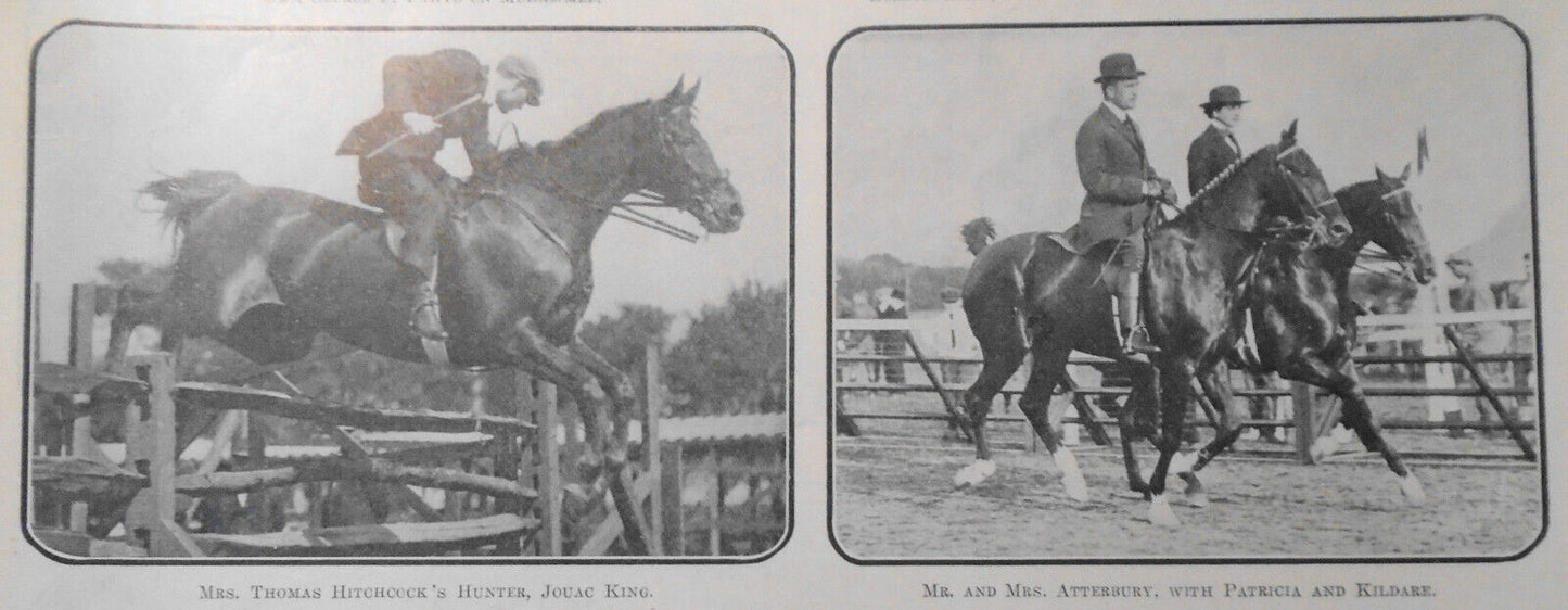 1913 Mineola and Nassau Horse Show, NY - Saturday Evening Mail original, Sept 13