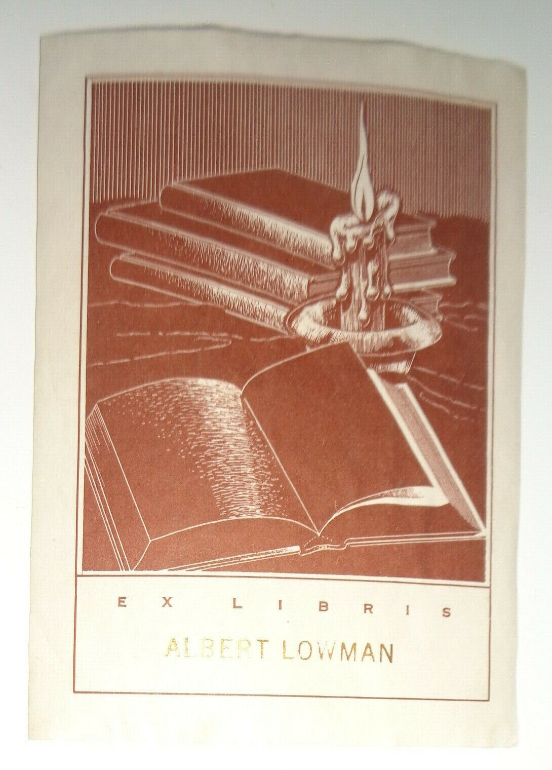 Albert Lowman, Ex Libris Bookplate