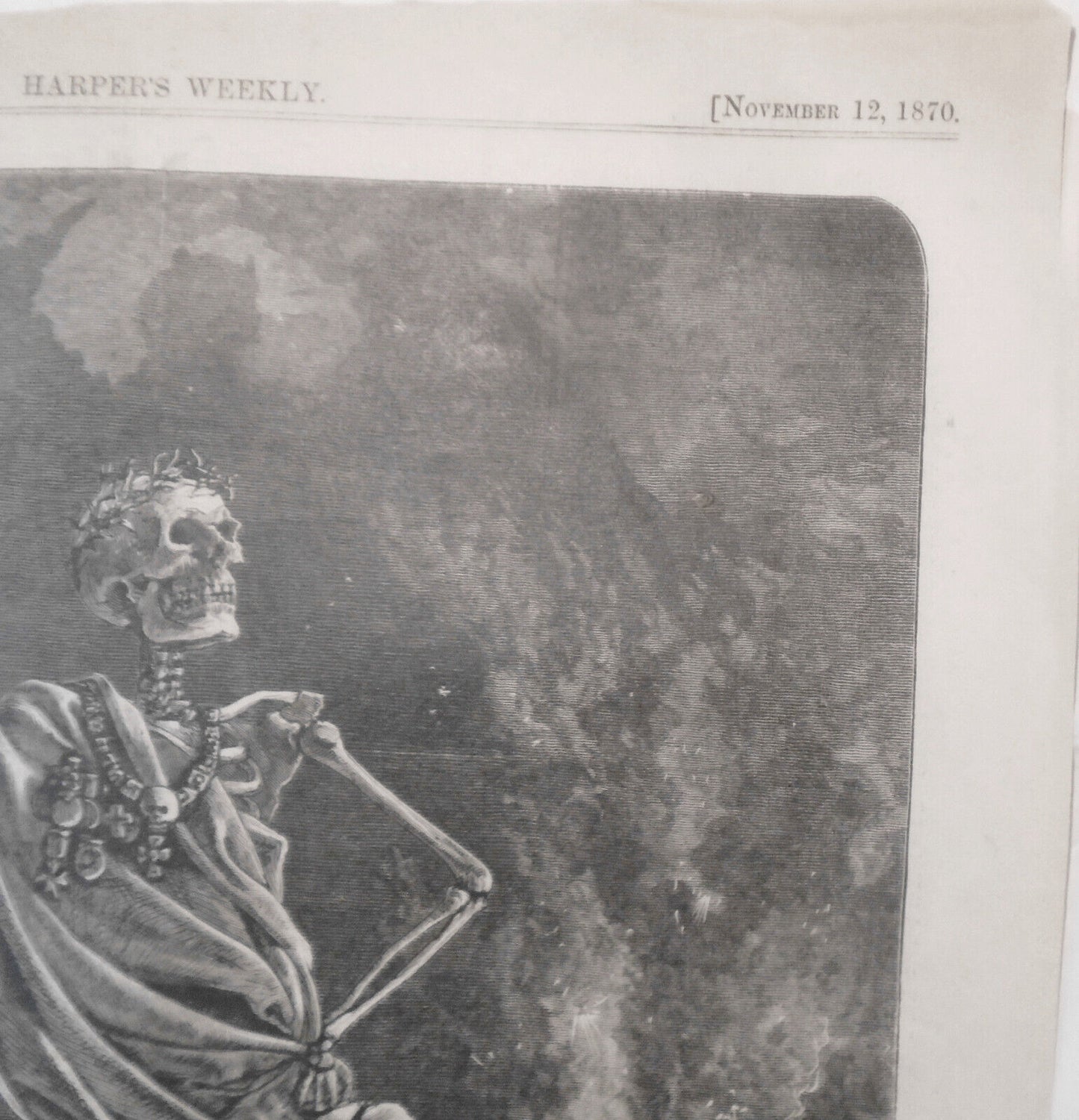 Thomas Nast. Skeleton. War. Military Glory. Harper's Weekly, November 12, 1870