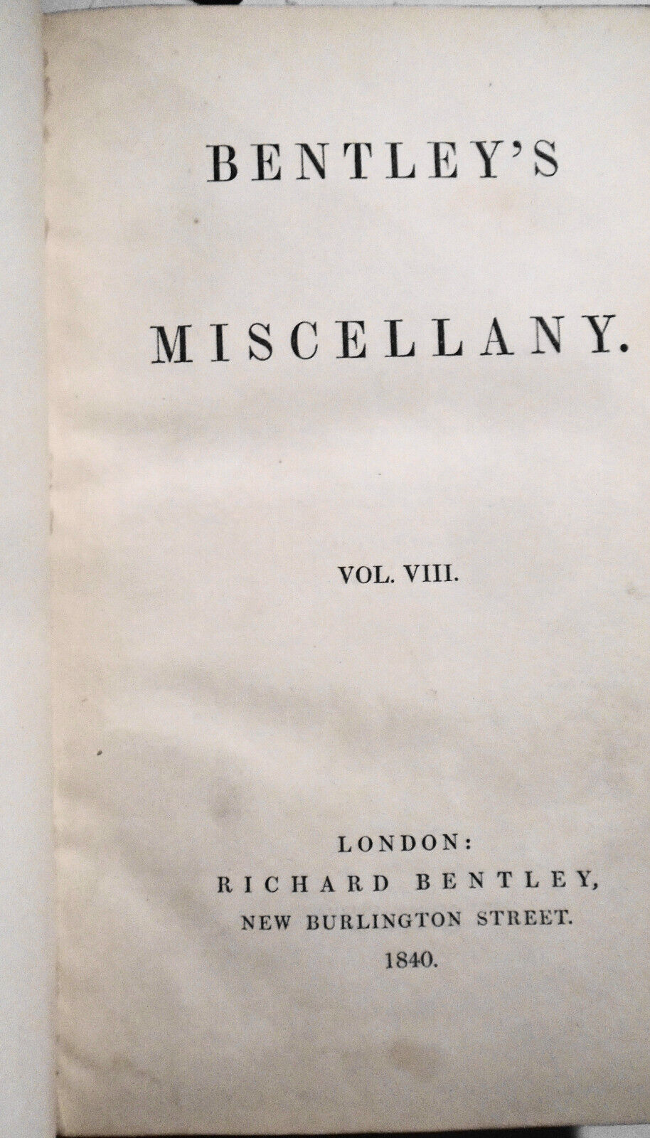 1840 Edgar Allan POE : The Fall of the House of Usher - in Bentley's Miscellany