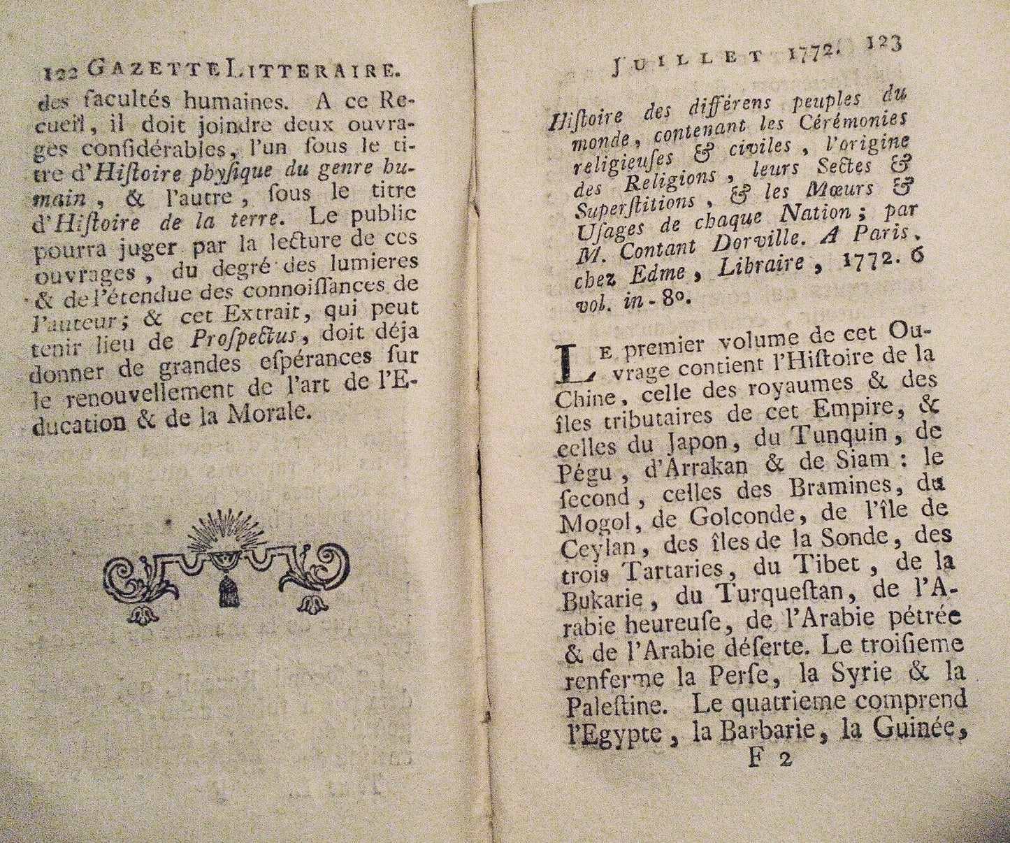 Gazette litteraire de l'Europe, Julliet 1772 - Vol. 50. No. 7. Original