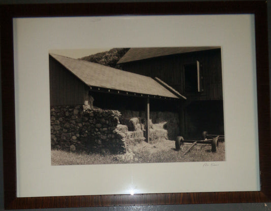 Bo Kass : Hay Barn - Signed Toned silver gelatin photograph, framed