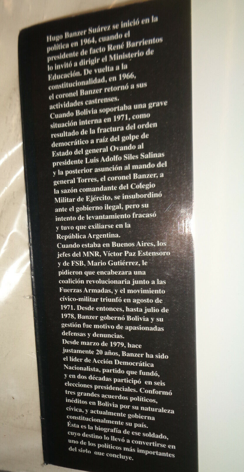 Banzer, el destino de un soldado, by Alfonso Crespo - SIGNED 1st 1999