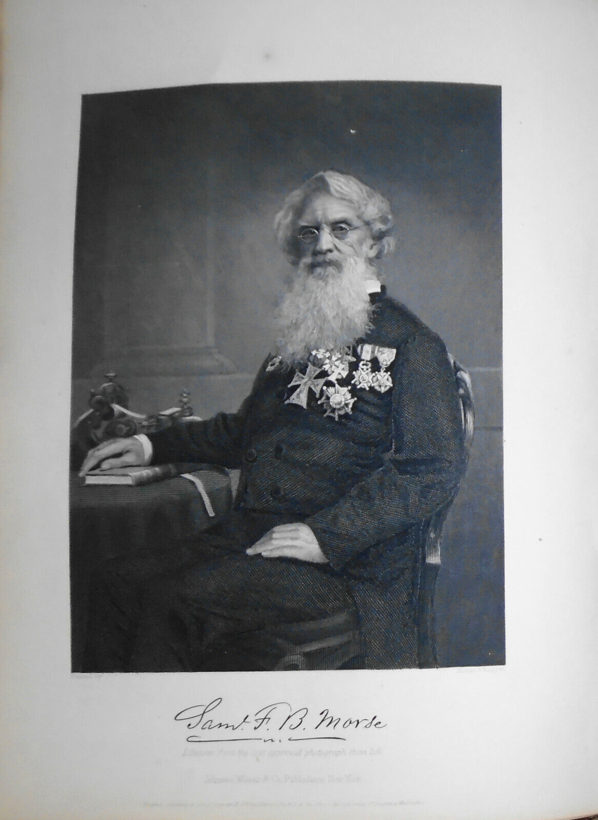 Samuel Morse -- 1873 engraving  - Duyckinck Portrait Gallery