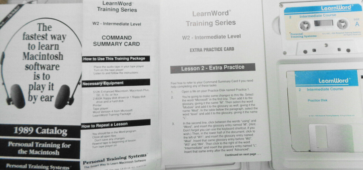 Macintosh LearnWord Audio Training Series for Word Version 4, Modules 1 & 2