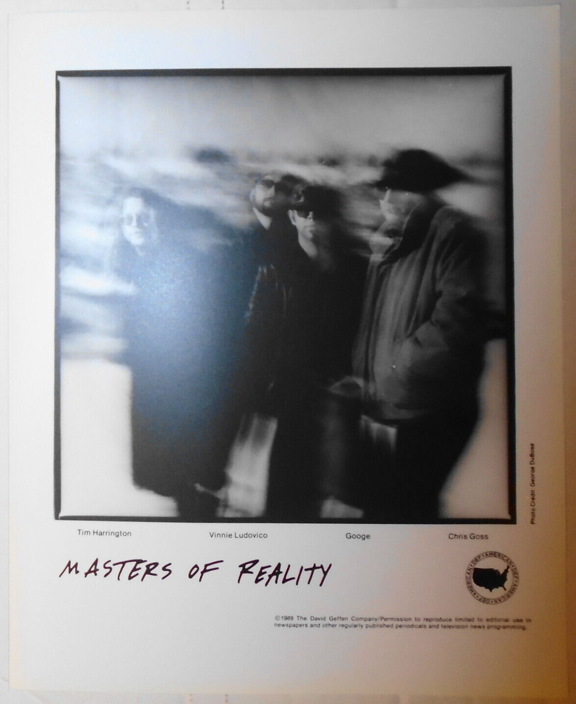 Masters of Reality - 2 Press Photos, 1989 -- American hard rock band