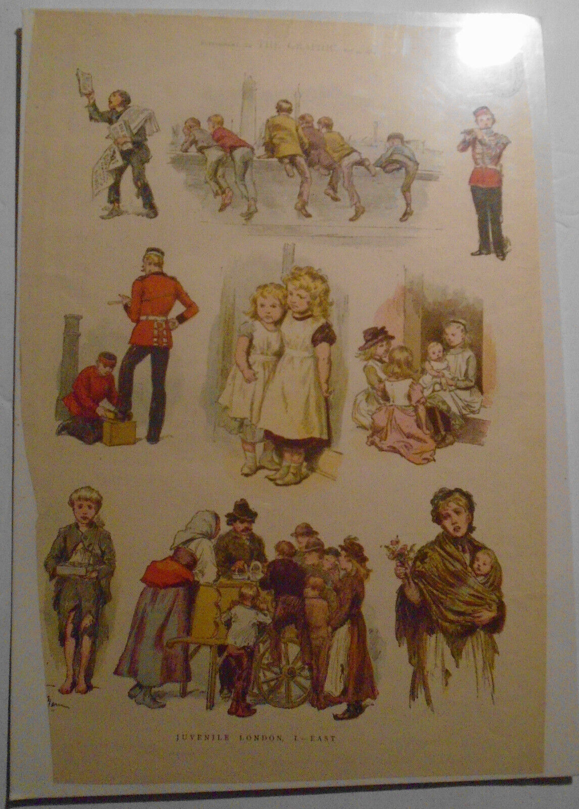 Juvenile London, I. - East - original color print from The Graphic May 24, 1884