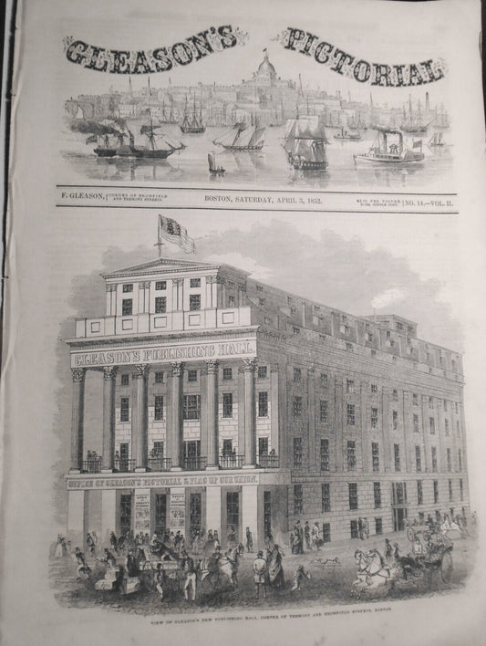Gleason's Pictorial - April 3, 1852. New publishing hall, etc