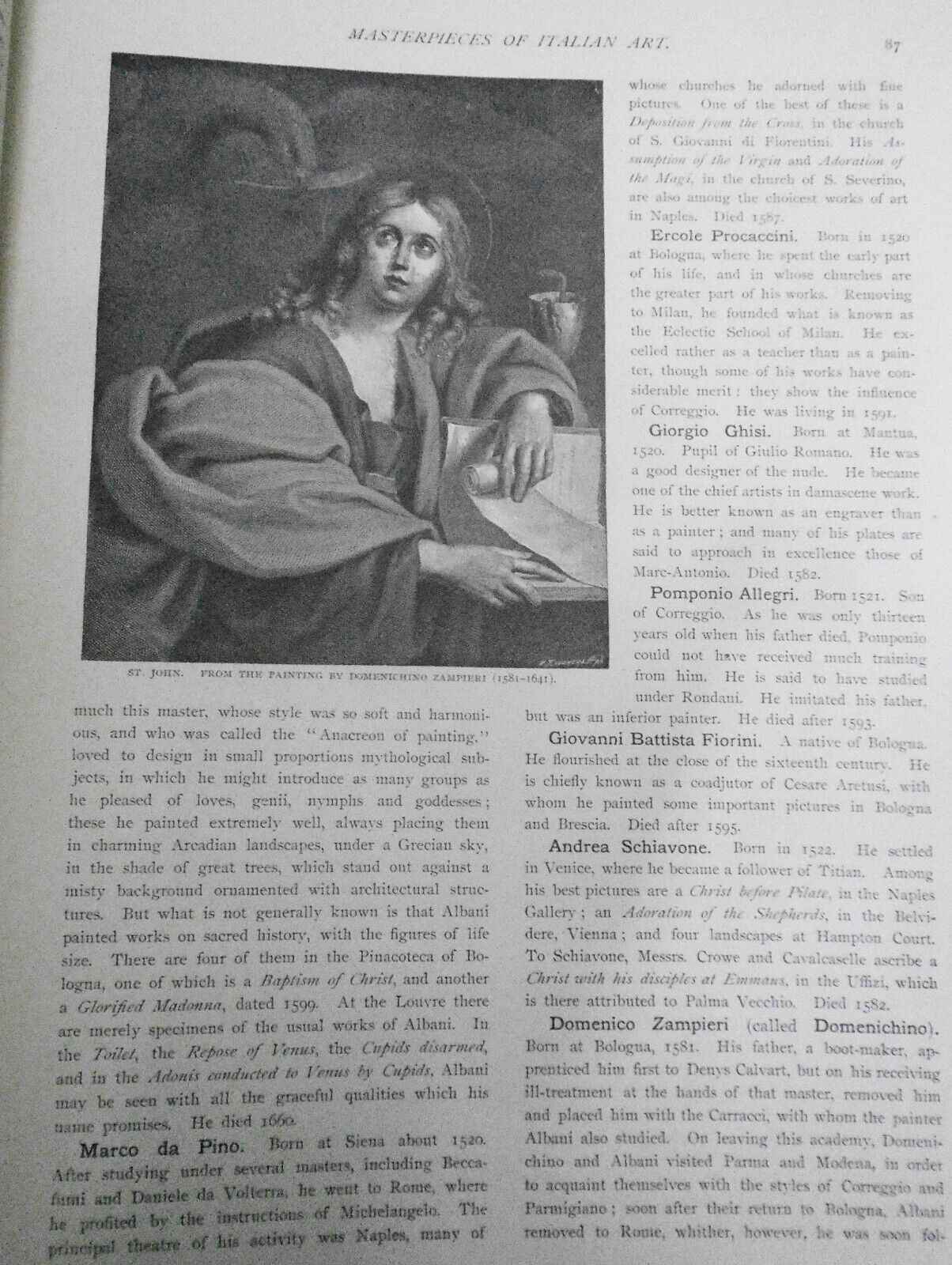 The Masterpieces Of Italian Art  Vol 5 - ca 1887