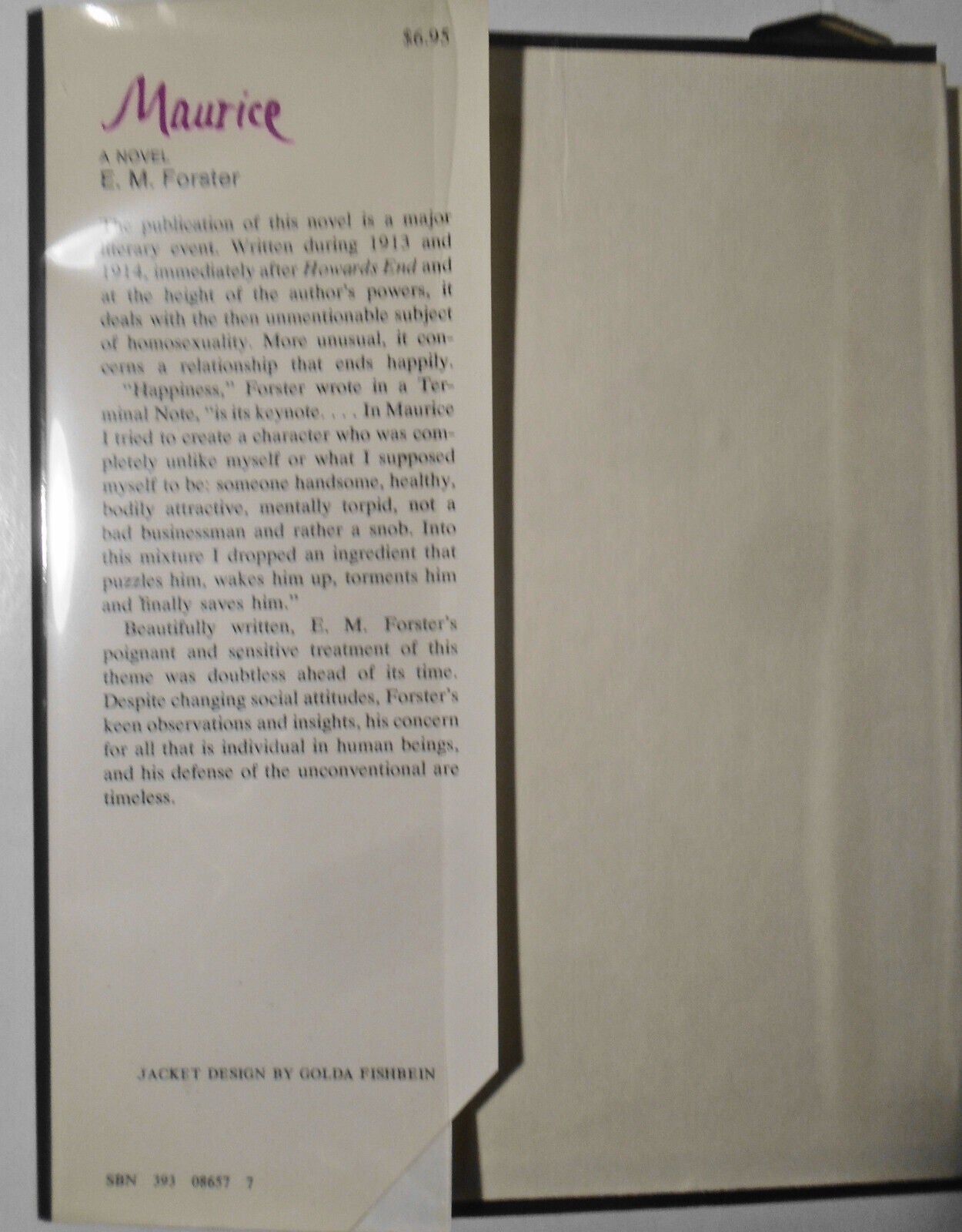 Maurice, by E. M. Forster. First edition, 1971. Fine/Fine