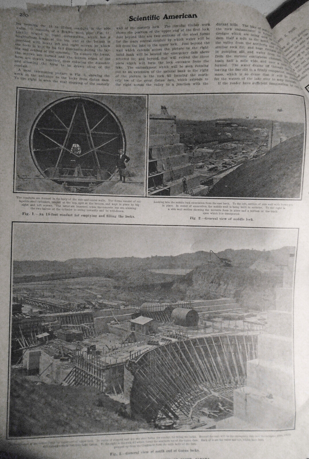 Building Huge Concrete Locks At Gatun Panama - April 2, 1910 Scientific American