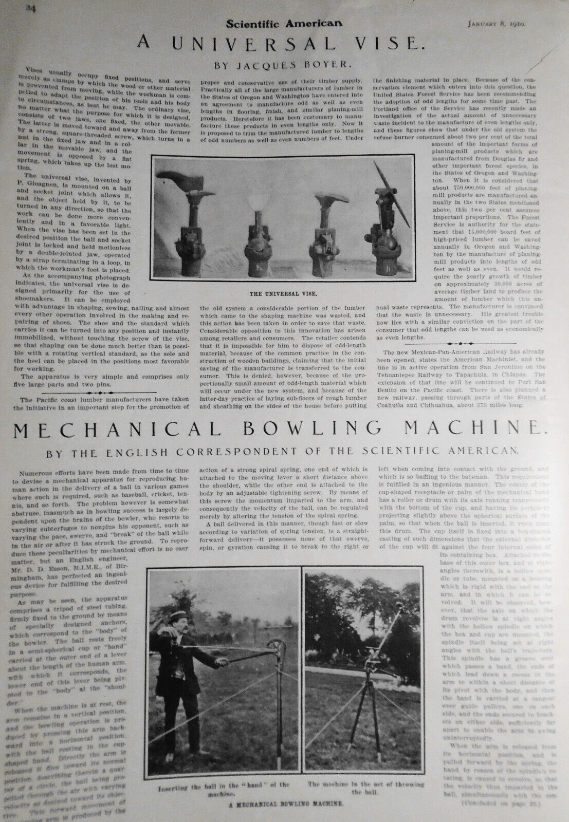 Scientific American January 8, 1910 - Complete Original Issue.