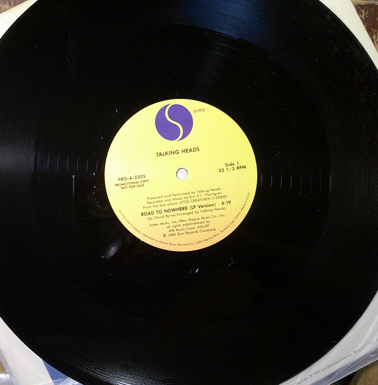 Talking Heads: Fear of Music LP & Road To Nowhere (Promo) Vinyl Record Lot Of 2