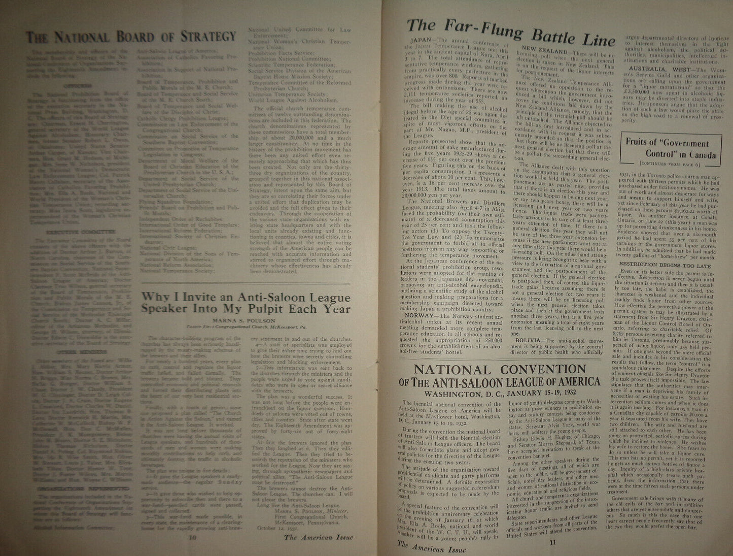 The American Issue (Prohibition journal) 10/24/1931 - Thomas Edison, Al Capone..