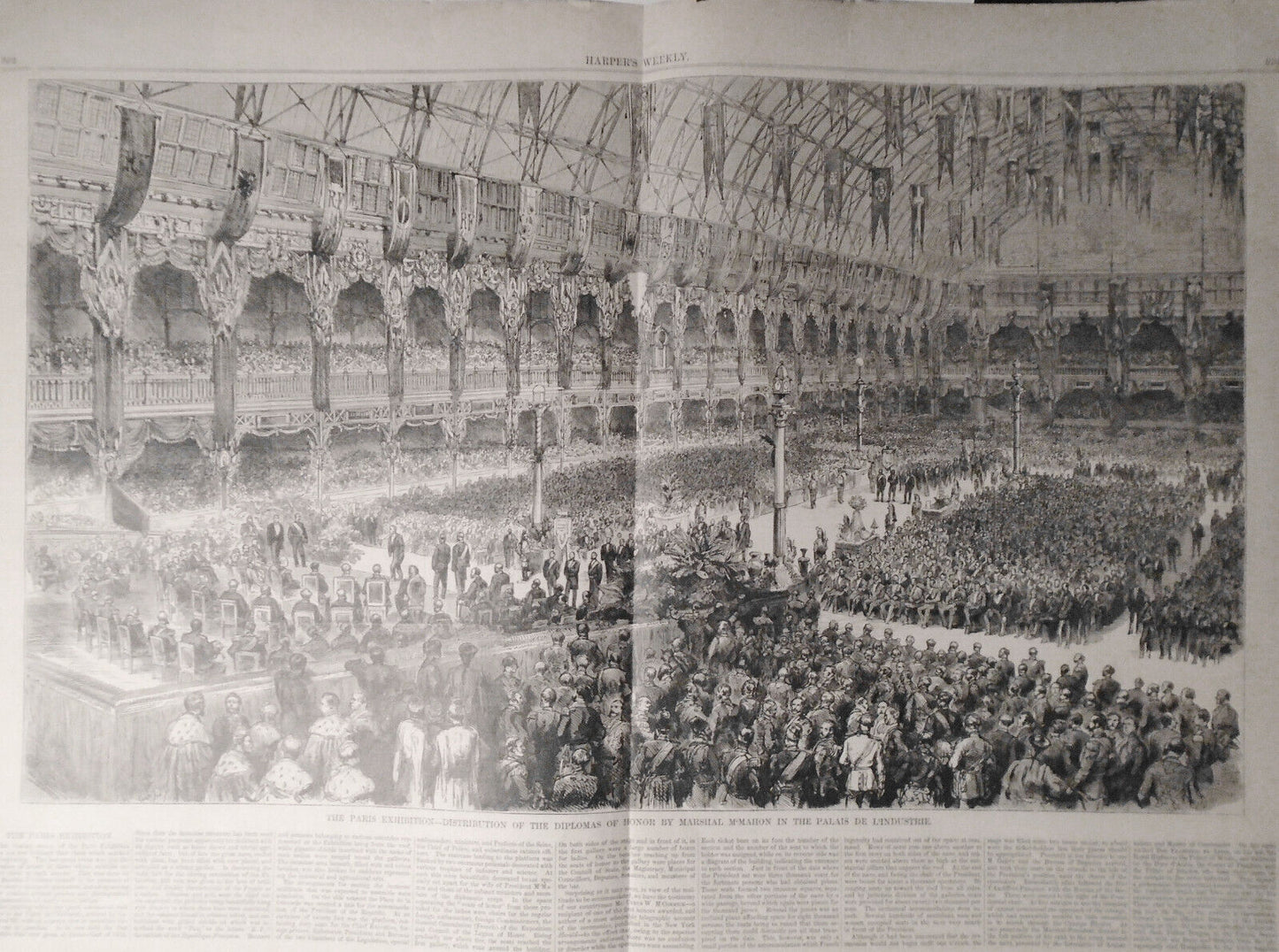 1878 The Paris Exhibition - Distribution Of Diplomas of Honor - Harper's Weekly