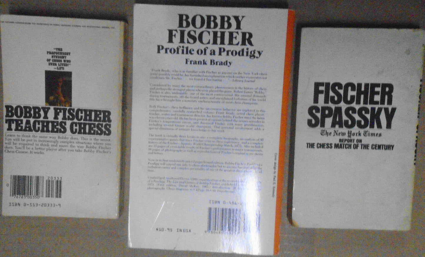Profile of a Prodigy, Fischer-Spassky, & Bobby Fischer Teaches Chess - Lot of 3