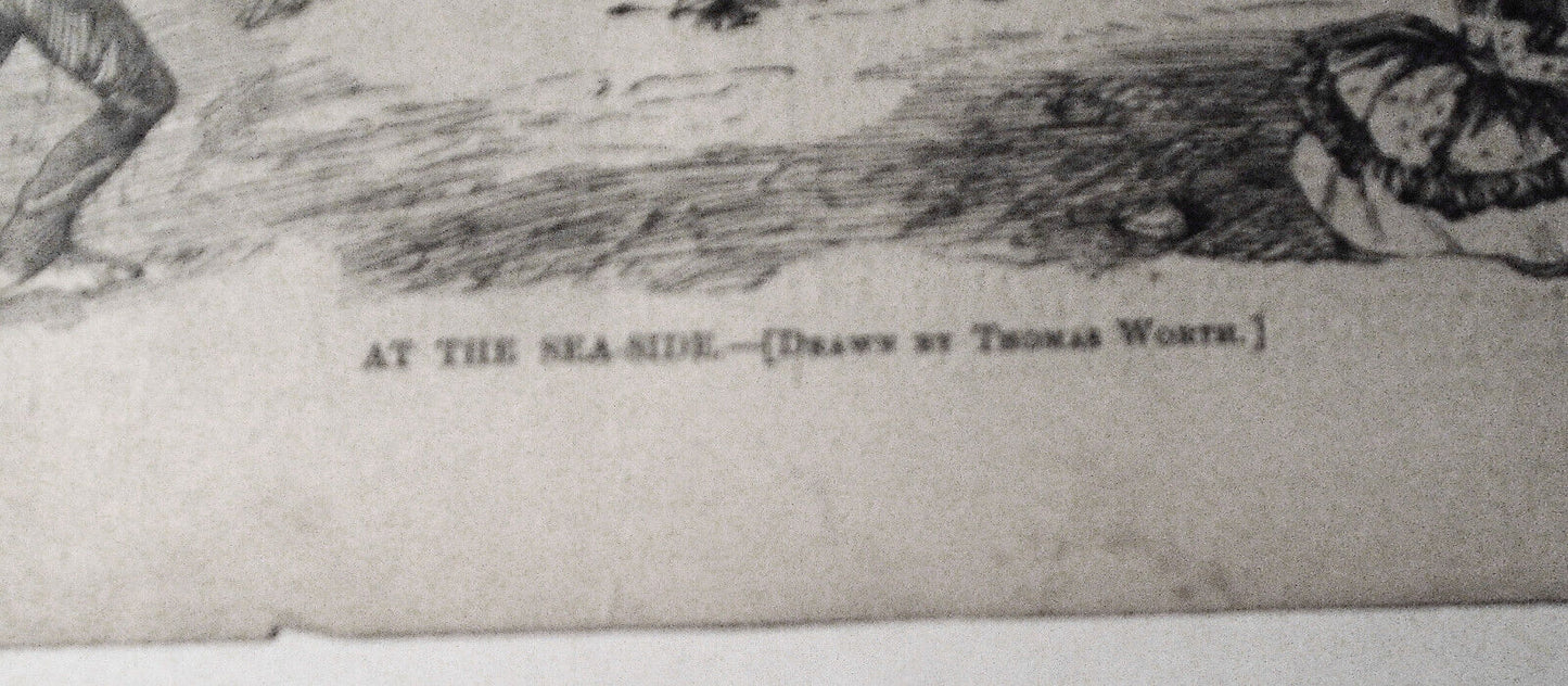 At The Sea-side, drawn By Thomas Worth - Harper's Weekly, August 1, 1868